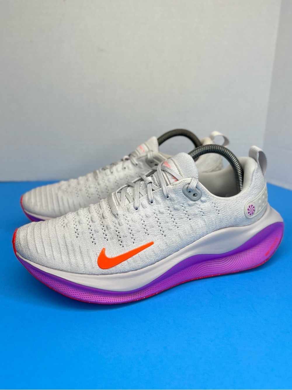 Nike Reactx Infinity Run 4 Men’s 8 Vast Grey/Hyper Violet DR2665-011 Superb LKNW